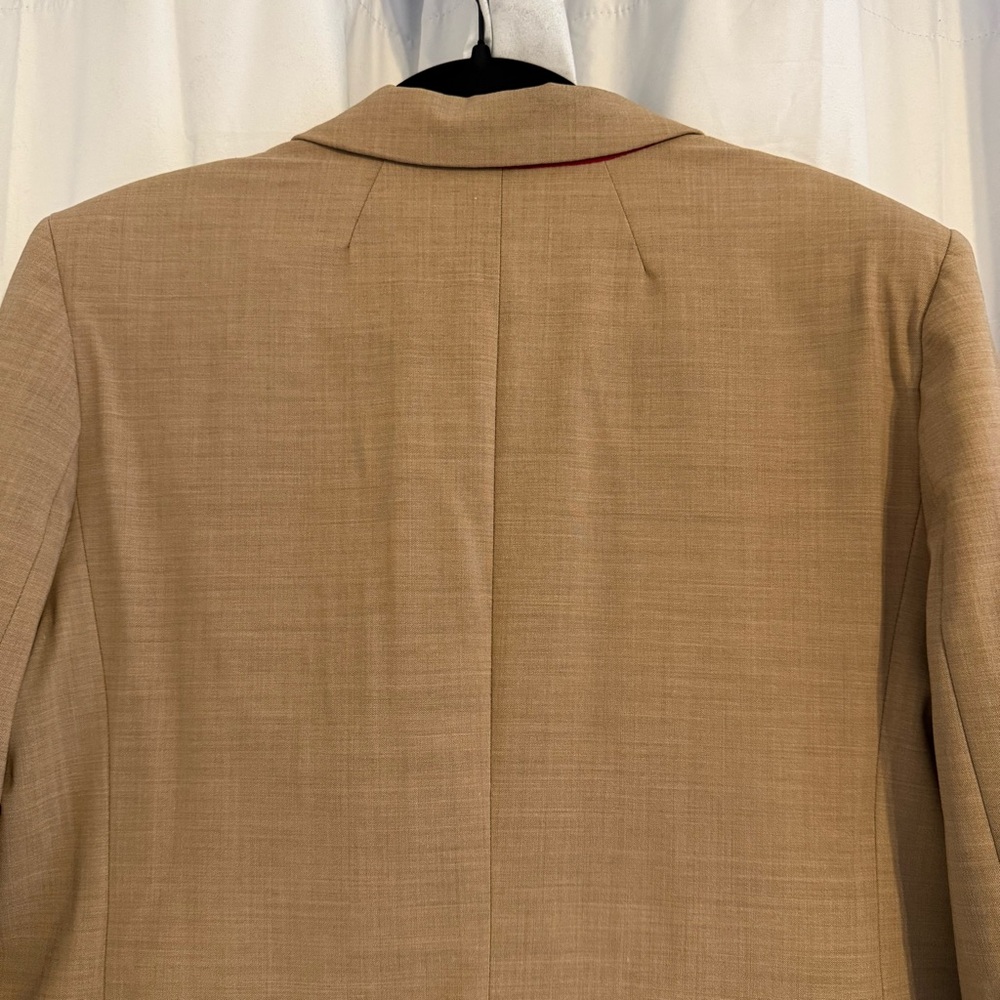 J.Crew Vivienne Italian Wool Blazer Tan Gold Button Women’s 12T Tall - Picture 12 of 16